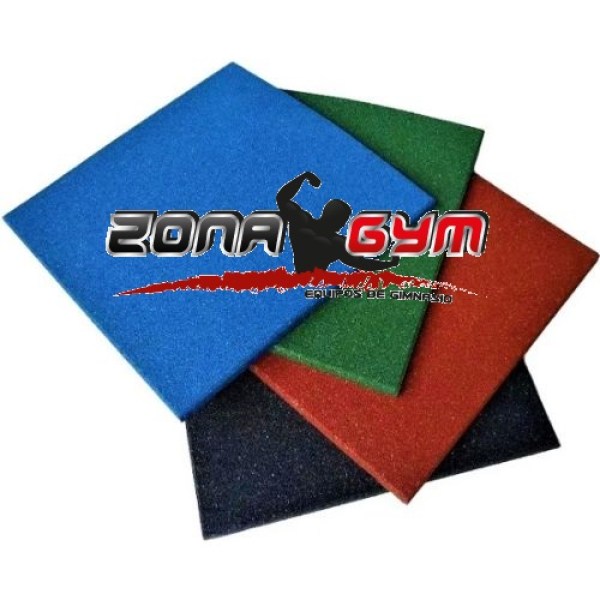 PISO  DE CAUCHO TIPO LOSETA - VARIOS COLORES 